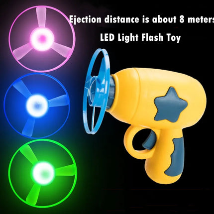 LED Flying Disc Launcher Toy for Dogs & Cats – Luminous Pet Training & Interactive Play Gun