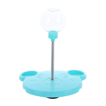 Pet Feeder Cat Toy Leaking Food Ball Self-Playing Tumbler Puzzle Feeder with Suction Cup