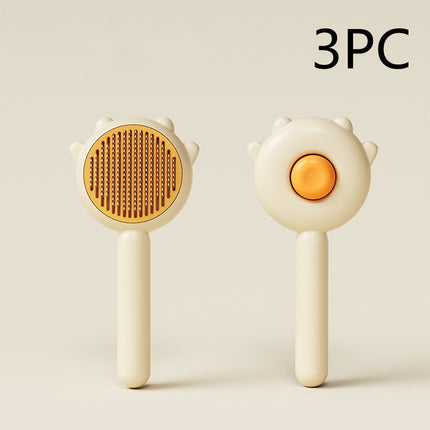 Cat & Dog Massage Grooming Comb – Stainless Steel Hair Removal Brush with Rounded Pins