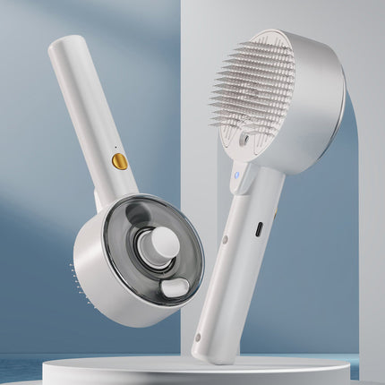 Pet Spray Massage Comb with UVC Blue Light – Self-Cleaning Steam Grooming Brush for Dogs & Cats