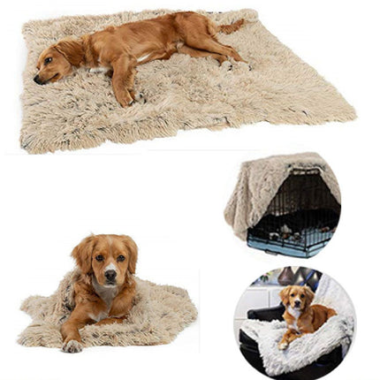 Soft Plush Pet Dog Cat Blanket – Warm Fleece Bedding Mat for Small to Large Pets, Washable Wool & Polyester Comfort Cover
