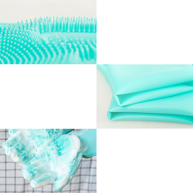 Silicone Pet Grooming Gloves for Dogs & Cats – Bathing, Massage & Hair Removal Brush