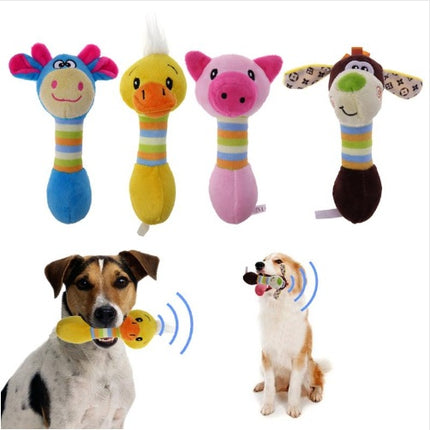 Cute Plush Squeaker Chew Toy for Dogs & Cats – Soft Stuffed Sound Pet Toy