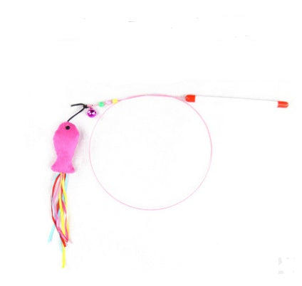 Handmade Wooden Cat Stick Toy Set | Mouse, Feather, Sisal Ball & Interactive Cat Toys