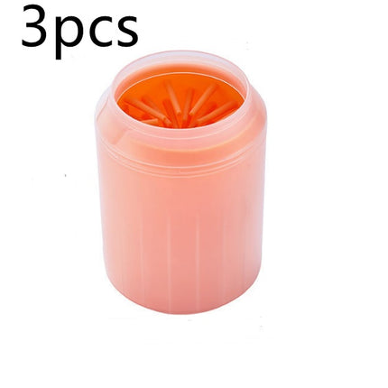 Portable Pet Paw Cleaner Cup with Soft Brush, Dog Paw Washing & Cleaning Kit (S / M / L)