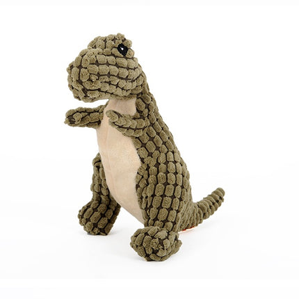 Dinosaur Plush Dog Toy with Squeaker – Interactive Chew Toy for Dogs
