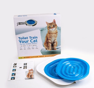 LED Cat Toilet Training Kit with Removable Trays & Toilet Seat Lighting