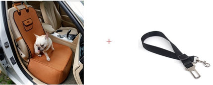 Retro Dual-purpose Pet Car Mat Front Seat Cushion for Dogs