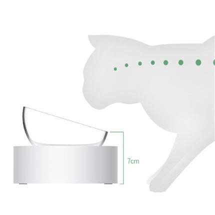 15° Adjustable Cat Bowl with Transparent PC Dish – Single or Double Feeding Bowl for Cats