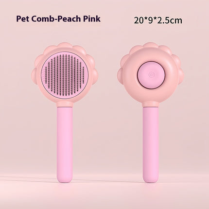2 in 1 Self-Cleaning Cat Grooming Brush with Spray Hair Remover Comb