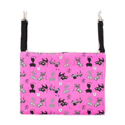 Double-Sided Lambskin Cat Hammock Hanging Bed – Warm Cage & Chair Mount Cat Swing for All Seasons