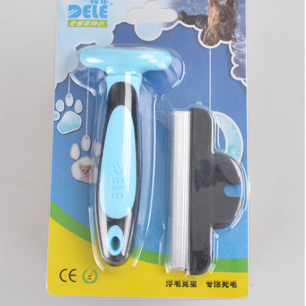 Pet Hair Removal Comb for Dogs & Cats – Stainless Blade Grooming Tool for Long Straight Hair