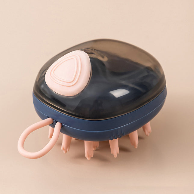 2-in-1 Silicone Pet Bath Brush with Shampoo Dispenser – Dog & Cat Cleaning Massage Grooming Brush