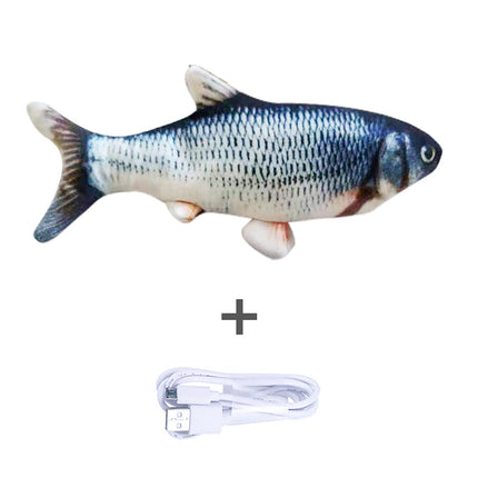 Electric Flopping Fish Cat Toy (Without Catnip) | Interactive Jumping Fish Simulation for Cats