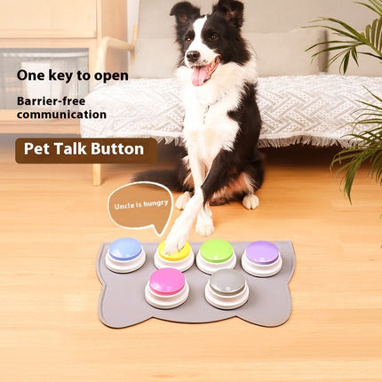 Pet Communication Training Button – Recording Dog & Cat Voice Interaction Toy, Easy Press Talk Button
