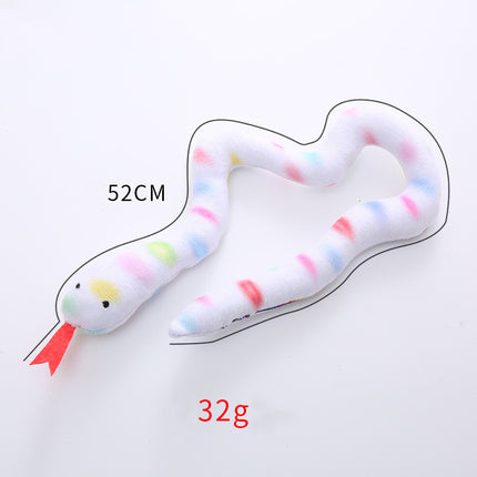 Cat Toy Mint Plush Snake – Soft Chew Toy for Cats with Catnip, Interactive Biting Pet Toy
