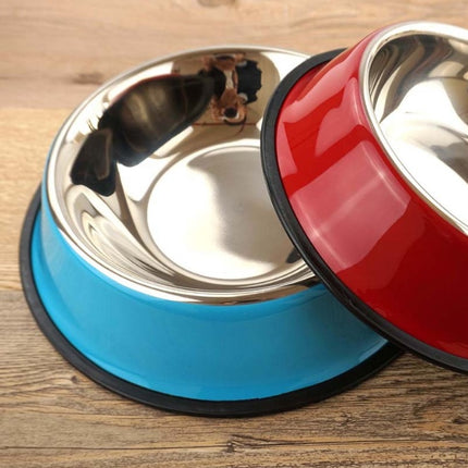 Stainless Steel Pet Feeding Bowl with Non-Slip Base – Durable Food & Water Bowl for Cats & Dogs