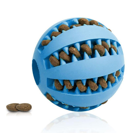 Pet Slow Feeder Dog Toy Rubber Treat Ball – Interactive Chew & Dental Cleaning Toy