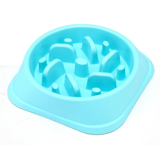 Anti-Choke Dog Bowl Slow Feeder Plastic Pet Bowl Healthy Eating Dish