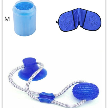 Portable Pet Paw Cleaner Cup with Soft Brush, Dog Paw Washing & Cleaning Kit (S / M / L)