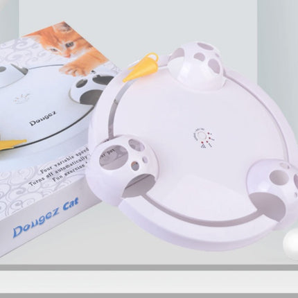 Electric Cat Catching Mouse Automatic Turntable Toy | Interactive Rotating Cat Play Wheel