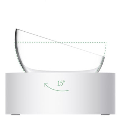 15° Adjustable Cat Bowl with Transparent PC Dish – Single or Double Feeding Bowl for Cats