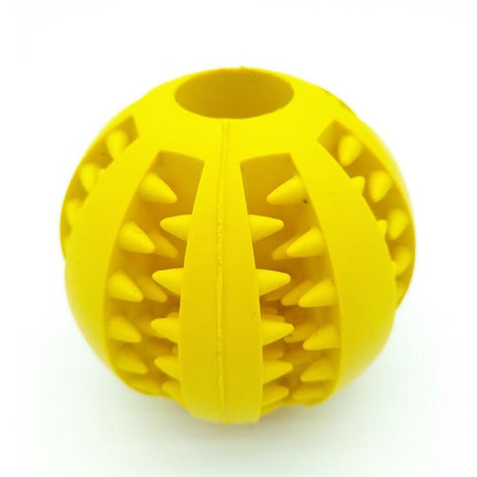 Pet Slow Feeder Dog Toy Rubber Treat Ball – Interactive Chew & Dental Cleaning Toy