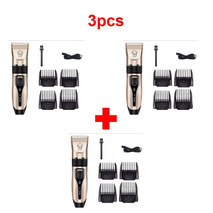 Professional Dog & Cat Hair Clipper – Rechargeable Pet Shaver with Titanium Ceramic Blade