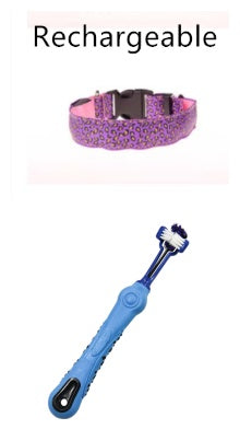 LED Safety Dog Collar – Adjustable Nylon Leopard Print Pet Collar