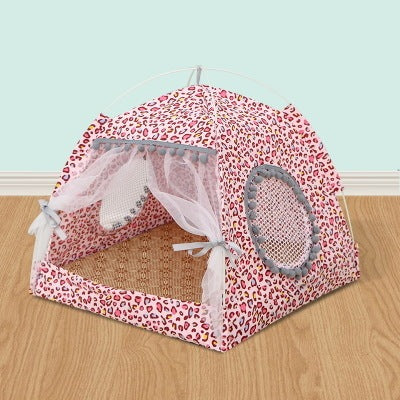 Removable & Washable Summer Pet Tent – Lightweight Cat & Dog Litter House for Small Pets