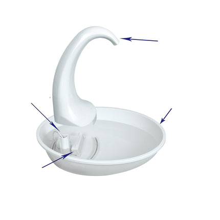 Swan Style Pet Drinking Fountain with Flowing Water 2.36L – USB Automatic Cat & Dog Water Dispenser