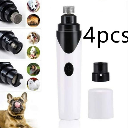 USB Rechargeable Pet Nail Grinder for Dogs & Cats, Low-Noise Electric Nail Clippers with Detachable Grinding Wheel