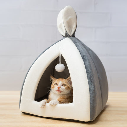 Cat House Villa & Small Dog Kennel – Cozy Pet Nest Bed for Cats and Small Dogs