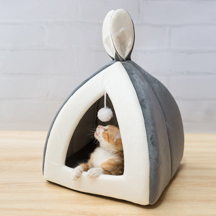 Cat House Villa & Small Dog Kennel – Cozy Pet Nest Bed for Cats and Small Dogs