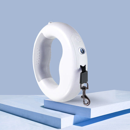 Pet Leash Retractable Cute Dog Automatic Night Light Hands-Free Walking Chain