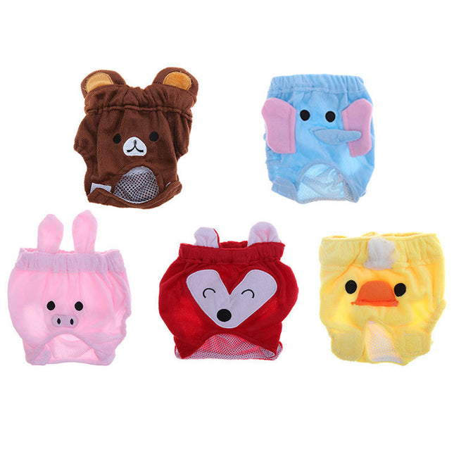 Reusable Dog Diapers Belly Band – Cartoon Cotton Physiological Underwear for Small Dogs