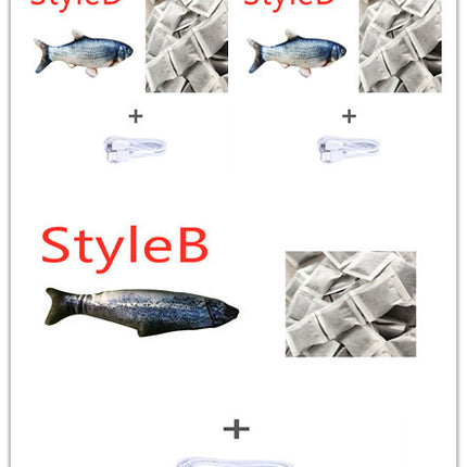 Electric Flopping Fish Cat Toy (Without Catnip) | Interactive Jumping Fish Simulation for Cats