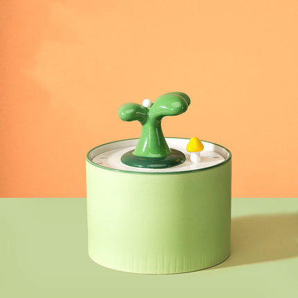 1.5L Electric Ceramic Cat & Dog Water Fountain with Silent Pump and Multi-Layer Filtration