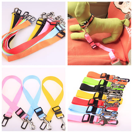 Adjustable Car Safety Belt for Dogs – Pet Seatbelt Harness Strap for Travel and Driving