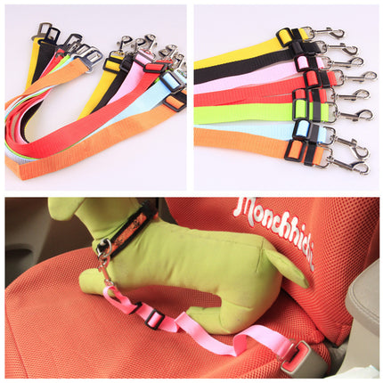 Adjustable Car Safety Belt for Dogs – Pet Seatbelt Harness Strap for Travel and Driving