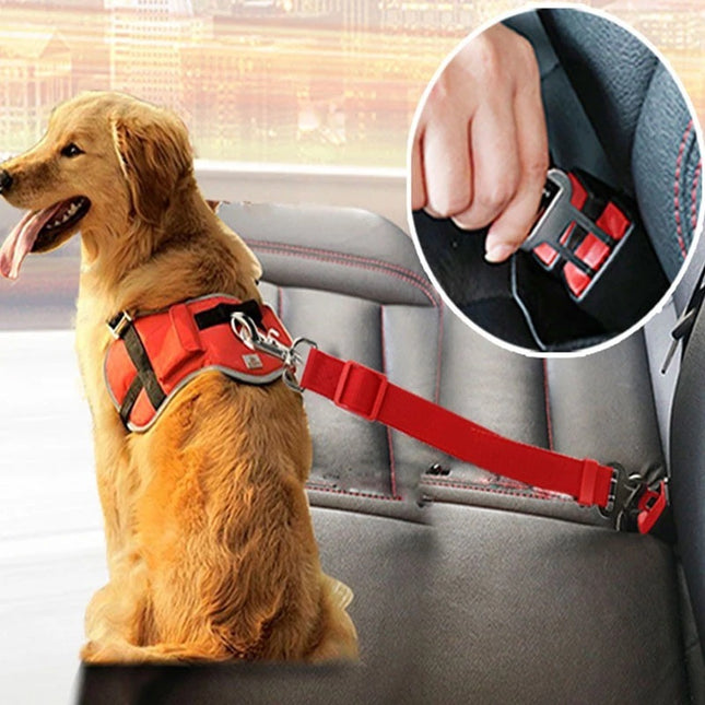 Adjustable Pet Cat Dog Car Seat Belt Harness Lead Clip Safety Traction Collar for Vehicle Travel