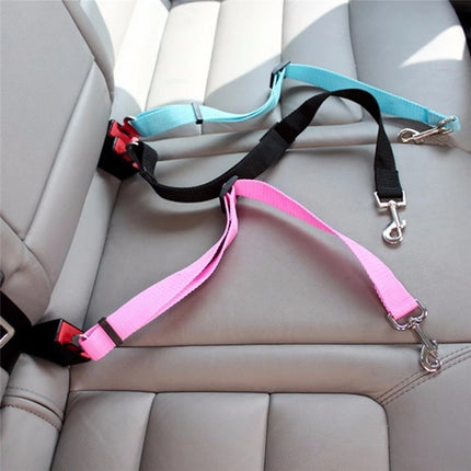 Adjustable Pet Cat Dog Car Seat Belt Harness Lead Clip Safety Traction Collar for Vehicle Travel