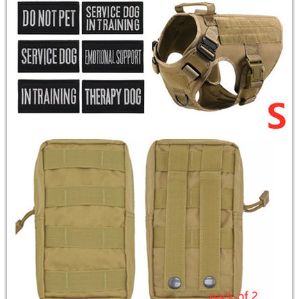 Military Tactical Dog Harness German Shepherd Adjustable Pet Dog Back Vest