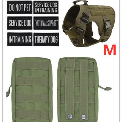 Military Tactical Dog Harness German Shepherd Adjustable Pet Dog Back Vest