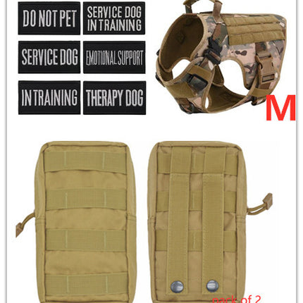 Military Tactical Dog Harness German Shepherd Adjustable Pet Dog Back Vest