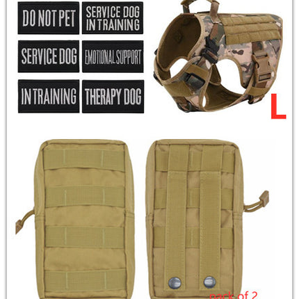 Military Tactical Dog Harness German Shepherd Adjustable Pet Dog Back Vest