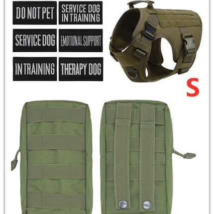 Military Tactical Dog Harness German Shepherd Adjustable Pet Dog Back Vest