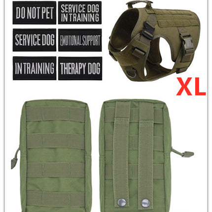 Military Tactical Dog Harness German Shepherd Adjustable Pet Dog Back Vest