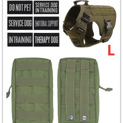 Military Tactical Dog Harness German Shepherd Adjustable Pet Dog Back Vest