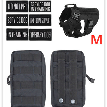 Military Tactical Dog Harness German Shepherd Adjustable Pet Dog Back Vest